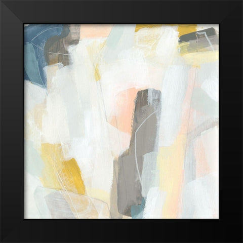 Fractal Pastel II Black Modern Wood Framed Art Print by Vess, June Erica