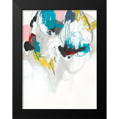 Graffitti Sequence I Black Modern Wood Framed Art Print by Vess, June Erica