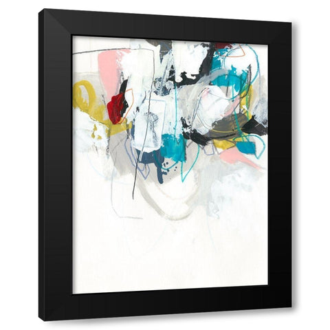 Graffitti Sequence II Black Modern Wood Framed Art Print by Vess, June Erica