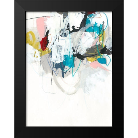 Graffitti Sequence II Black Modern Wood Framed Art Print by Vess, June Erica