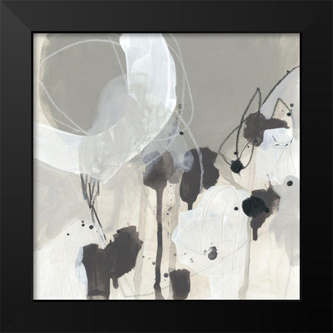 Neutral Circuit I Black Modern Wood Framed Art Print by Vess, June Erica