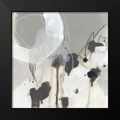 Neutral Circuit I Black Modern Wood Framed Art Print by Vess, June Erica