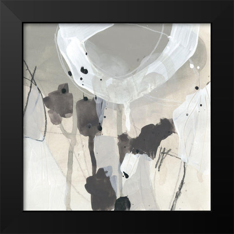 Neutral Circuit II Black Modern Wood Framed Art Print by Vess, June Erica