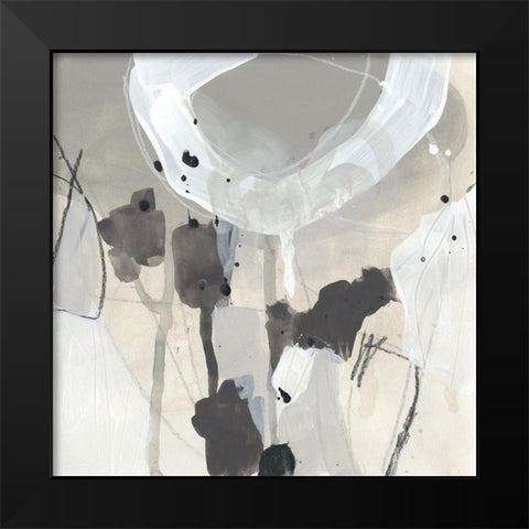 Neutral Circuit II Black Modern Wood Framed Art Print by Vess, June Erica