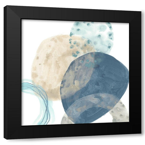 Circlet I Black Modern Wood Framed Art Print with Double Matting by Vess, June Erica