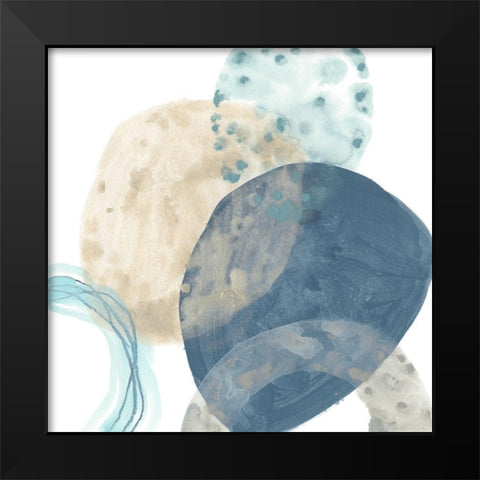 Circlet I Black Modern Wood Framed Art Print by Vess, June Erica