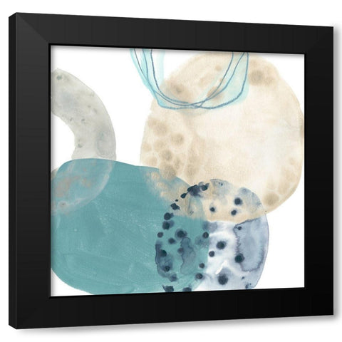 Circlet II Black Modern Wood Framed Art Print by Vess, June Erica