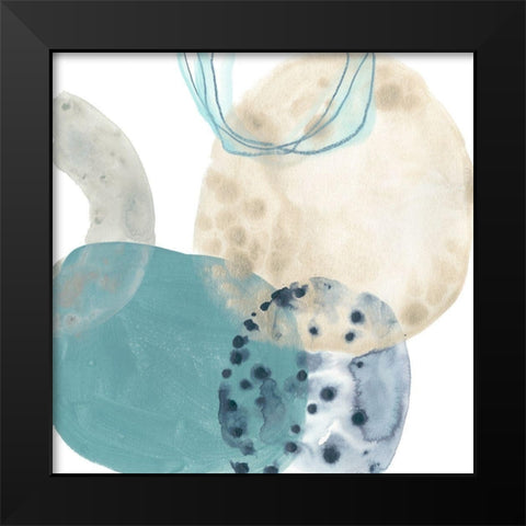 Circlet II Black Modern Wood Framed Art Print by Vess, June Erica