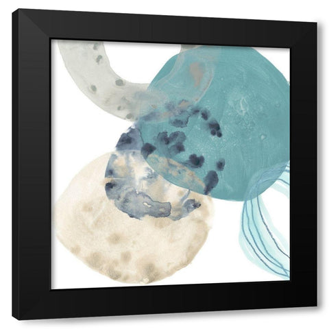 Circlet III Black Modern Wood Framed Art Print by Vess, June Erica