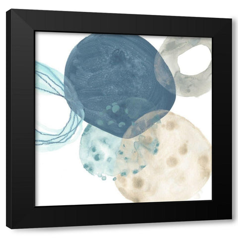 Circlet IV Black Modern Wood Framed Art Print with Double Matting by Vess, June Erica