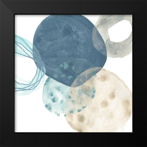 Circlet IV Black Modern Wood Framed Art Print by Vess, June Erica