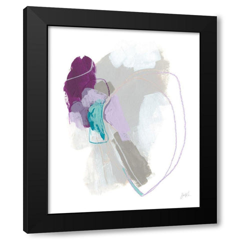 Amethyst Arc I Black Modern Wood Framed Art Print by Vess, June Erica