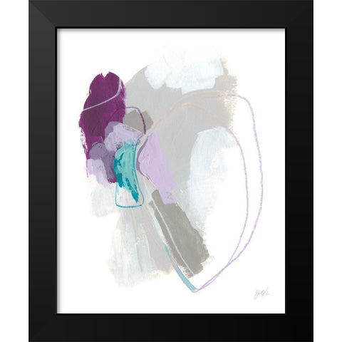 Amethyst Arc I Black Modern Wood Framed Art Print by Vess, June Erica