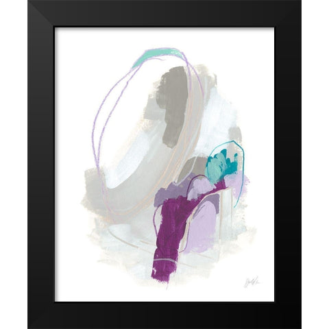 Amethyst Arc II Black Modern Wood Framed Art Print by Vess, June Erica