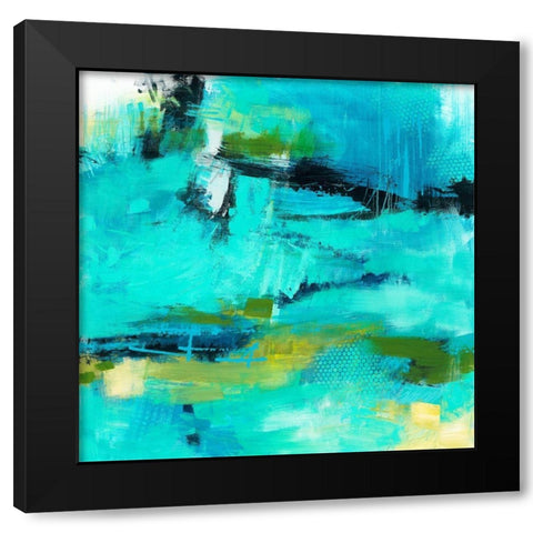Rush of Blues Black Modern Wood Framed Art Print by Bothne, Janet