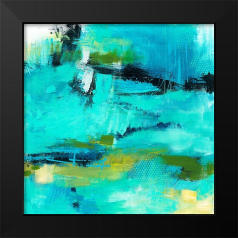 Rush of Blues Black Modern Wood Framed Art Print by Bothne, Janet