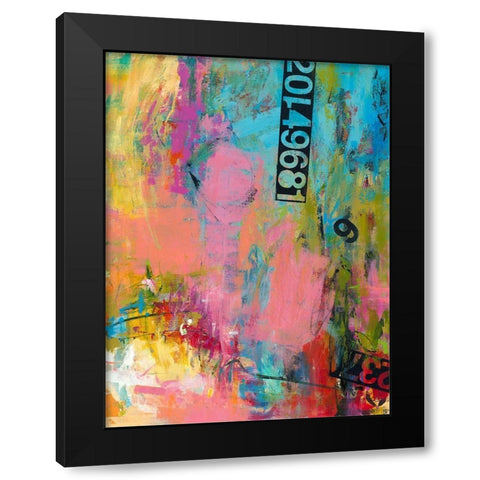 Silks Black Modern Wood Framed Art Print by Bothne, Janet