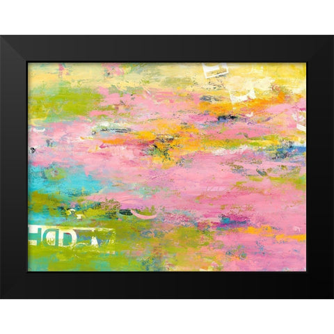 Bits and Pieces Black Modern Wood Framed Art Print by Bothne, Janet