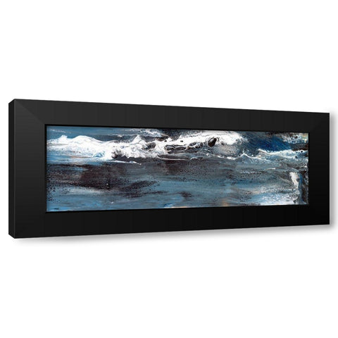 Peaceful Blue I Black Modern Wood Framed Art Print with Double Matting by Bramma, Lila