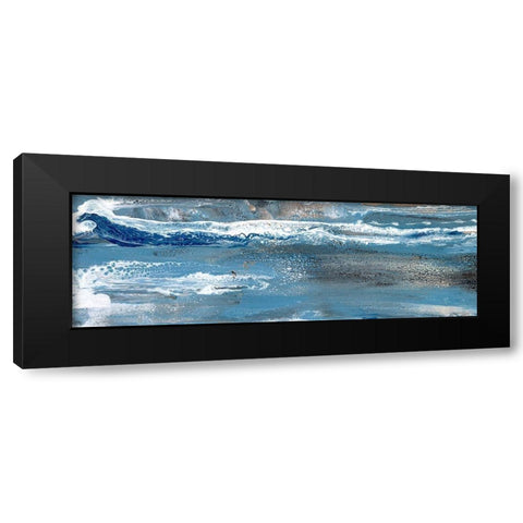 Peaceful Blue II Black Modern Wood Framed Art Print by Bramma, Lila