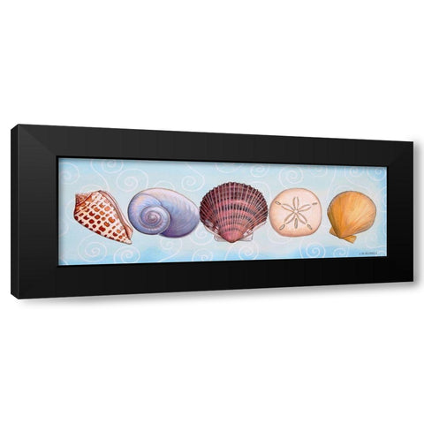 2-UP Sea Dwellers I Black Modern Wood Framed Art Print by Russell, Wendy