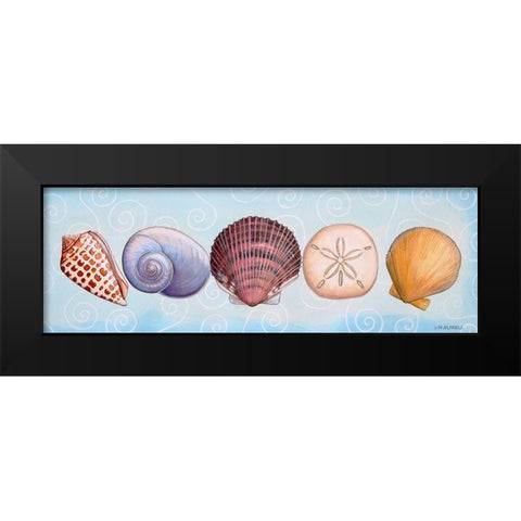 2-UP Sea Dwellers I Black Modern Wood Framed Art Print by Russell, Wendy