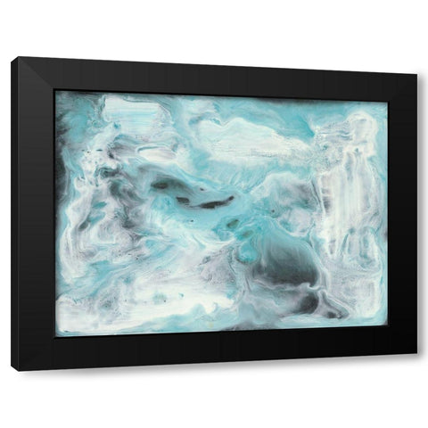 Turquoise Light II Black Modern Wood Framed Art Print by Bramma, Lila