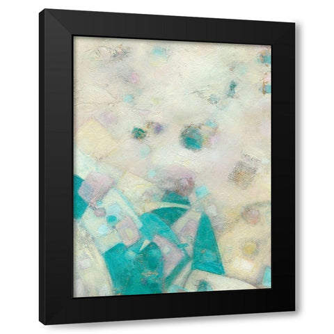 Turquoise Celebration I Black Modern Wood Framed Art Print by Crawford, Beverly