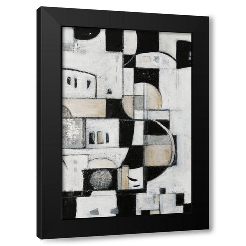 Rhapsody II Black Modern Wood Framed Art Print with Double Matting by Crawford, Beverly