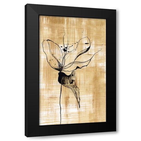 Gilded Beauty II Black Modern Wood Framed Art Print with Double Matting by Liama, Lily