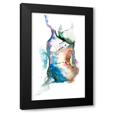 Golden Parachute I Black Modern Wood Framed Art Print with Double Matting by Liama, Lily