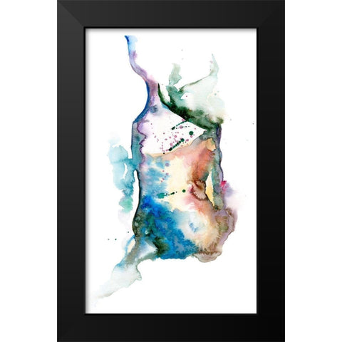 Golden Parachute I Black Modern Wood Framed Art Print by Liama, Lily