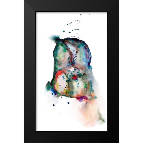 Golden Parachute II Black Modern Wood Framed Art Print by Liama, Lily