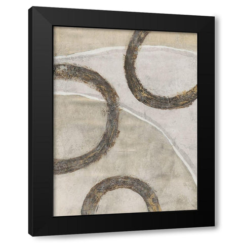 Ringlets II Black Modern Wood Framed Art Print with Double Matting by OToole, Tim