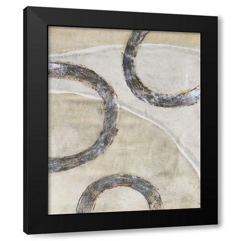 Embellished Ringlets II Black Modern Wood Framed Art Print by OToole, Tim