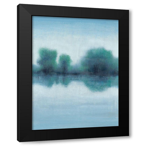 Misty Blue Morning I Black Modern Wood Framed Art Print with Double Matting by OToole, Tim