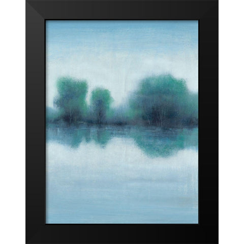 Misty Blue Morning I Black Modern Wood Framed Art Print by OToole, Tim