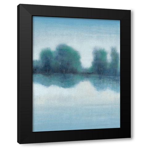 Misty Blue Morning II Black Modern Wood Framed Art Print with Double Matting by OToole, Tim