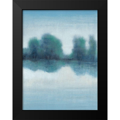 Misty Blue Morning II Black Modern Wood Framed Art Print by OToole, Tim