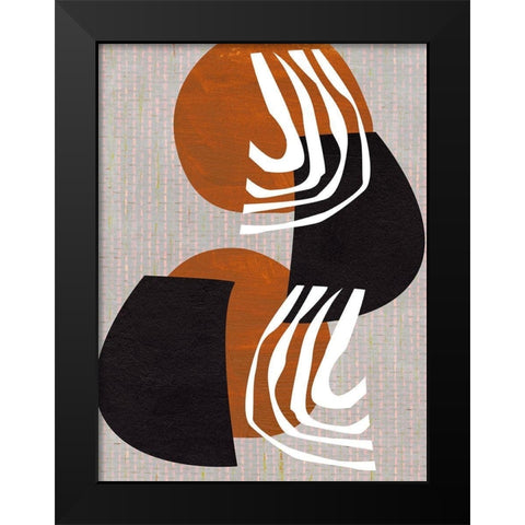 Archetype Structures I Black Modern Wood Framed Art Print by Wang, Melissa