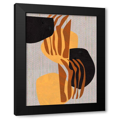 Archetype Structures III Black Modern Wood Framed Art Print with Double Matting by Wang, Melissa