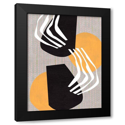 Archetype Structures IV Black Modern Wood Framed Art Print with Double Matting by Wang, Melissa