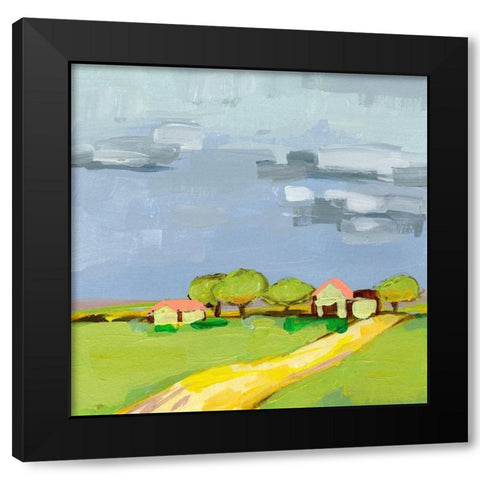 Lay of the Land II Black Modern Wood Framed Art Print with Double Matting by Wang, Melissa