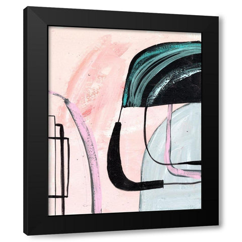 Lumiere Rose I Black Modern Wood Framed Art Print with Double Matting by Wang, Melissa