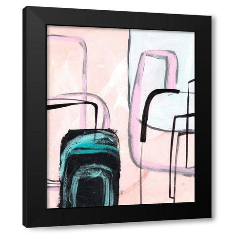 Lumiere Rose II Black Modern Wood Framed Art Print by Wang, Melissa