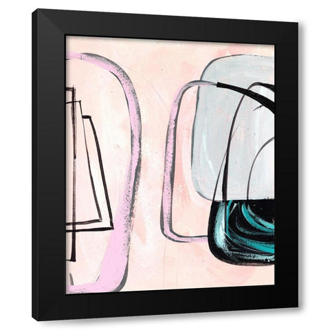Lumiere Rose III Black Modern Wood Framed Art Print with Double Matting by Wang, Melissa