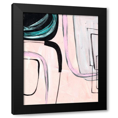 Lumiere Rose IV Black Modern Wood Framed Art Print with Double Matting by Wang, Melissa