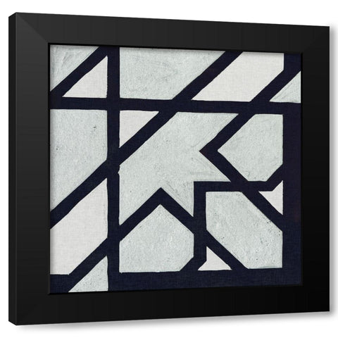 Broken Square I Black Modern Wood Framed Art Print with Double Matting by Wang, Melissa