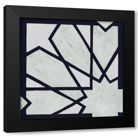 Broken Square II Black Modern Wood Framed Art Print with Double Matting by Wang, Melissa