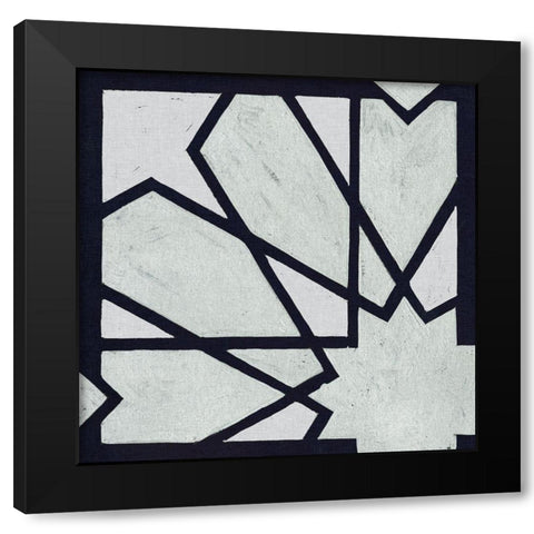Broken Square II Black Modern Wood Framed Art Print by Wang, Melissa